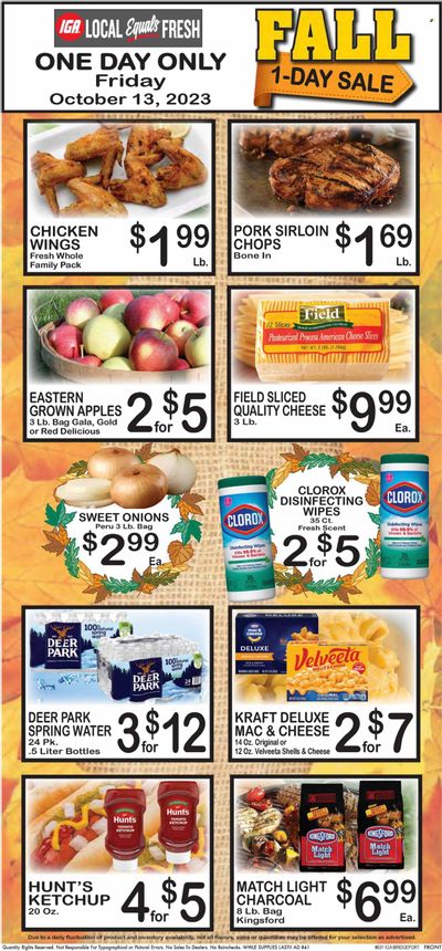 IGA (50) Weekly Ad Flyer Specials October 11 to October 17, 2023