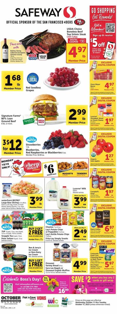 Vons (CA) Weekly Ad Flyer Specials October 11 to October 17, 2023