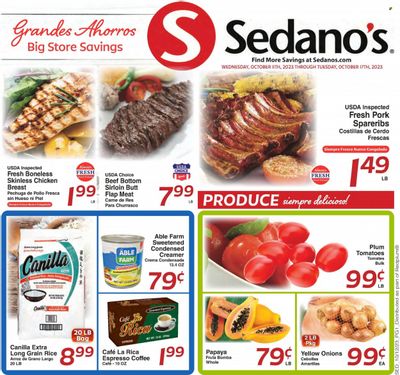 Sedano's (FL) Weekly Ad Flyer Specials October 11 to October 17, 2023