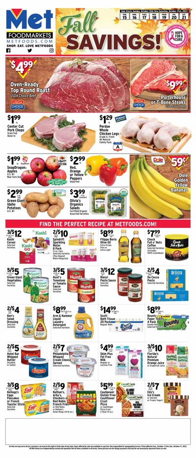 Met Foodmarkets Weekly Ad Flyer Specials October 15 to October 21, 2023