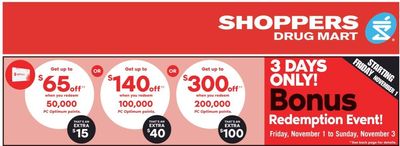 Shoppers Drug Mart Bonus Redemption & Flyer Deals: Get up to $300 off + 2-Days Deals