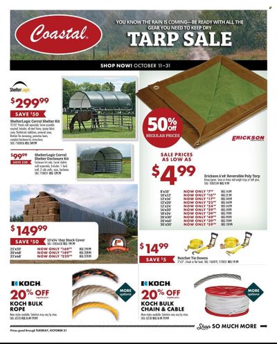 Coastal Farm & Ranch Weekly Ad Flyer Specials October 11 to October 31, 2023