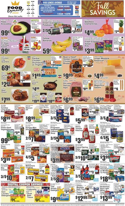 Food Dynasty (NY) Weekly Ad Flyer Specials October 13 to October 19, 2023