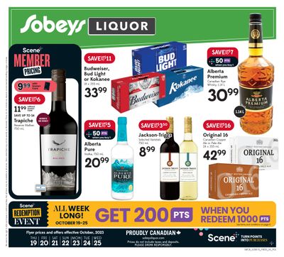 Sobeys (SK) Liquor Flyer October 19 to 25