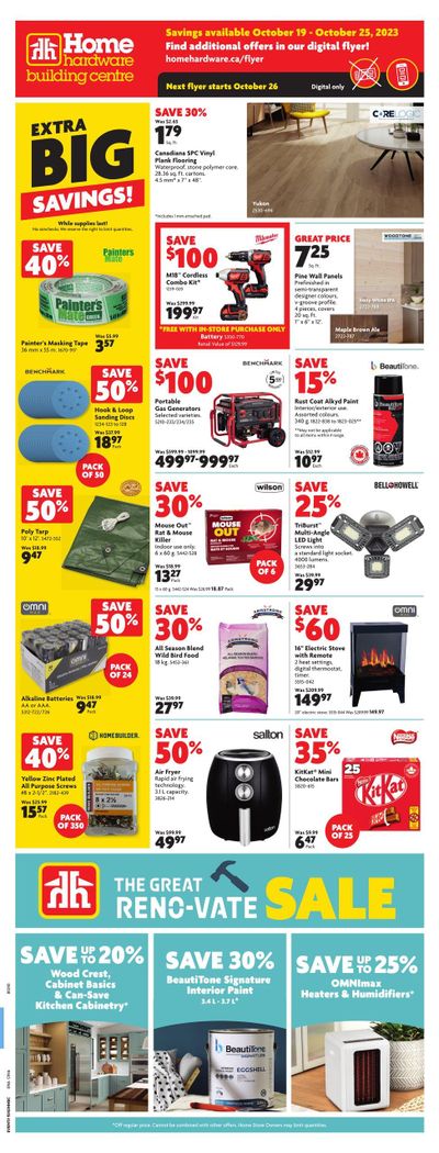 Home Hardware Building Centre (ON) Flyer October 19 to 25