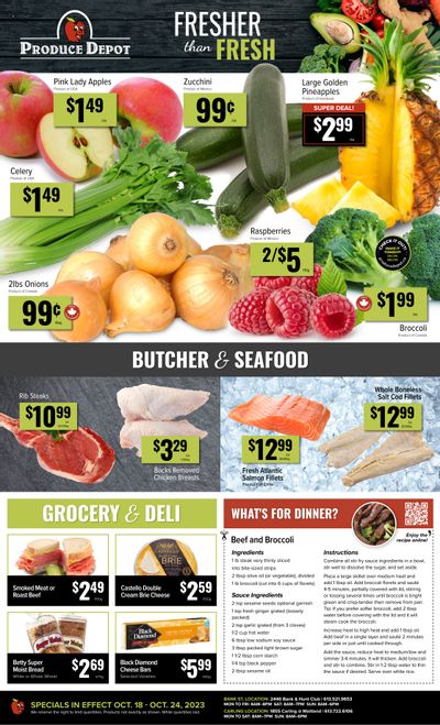 Produce Depot Flyer October 18 to 24