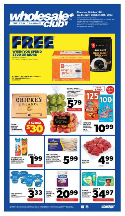 Real Canadian Wholesale Club Flyer October 19 to 25