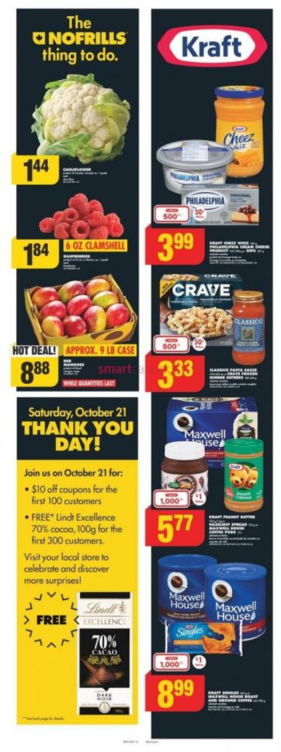 No Frills Ontario PC Optimum Offers and Flyer Deals October 18th – 24th