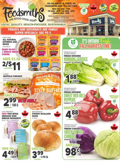 Foodsmiths Flyer October 19 to 26