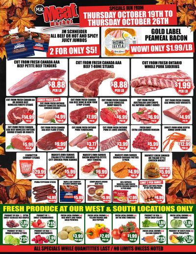 M.R. Meat Market Flyer October 19 to 25