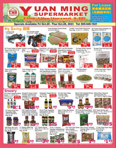 Yuan Ming Supermarket Flyer October 20 to 26