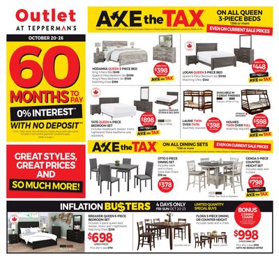 Outlet at Tepperman's Flyer October 20 to 26