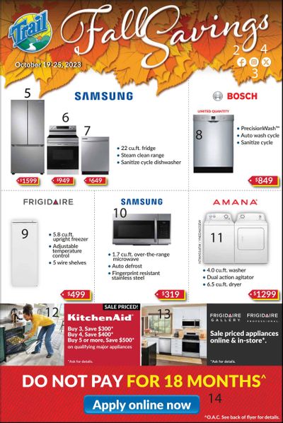 Trail Appliances (AB & SK) Flyer October 19 to 25