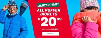 The Children’s Place & Gymboree Canada: up to 70% off + Extra 30% + All Puffer Jackets $20.99 + More
