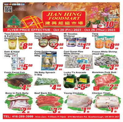 Jian Hing Foodmart (Scarborough) Flyer October 20 to 26