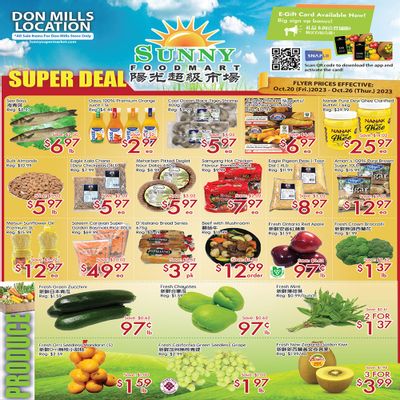 Sunny Foodmart (Don Mills) Flyer October 20 to 26