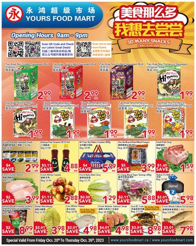 Yours Food Mart Flyer October 20 to 26