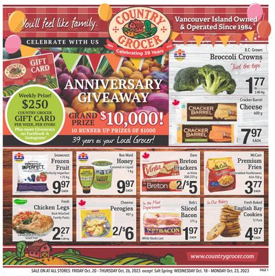 Country Grocer Flyer October 20 to 26