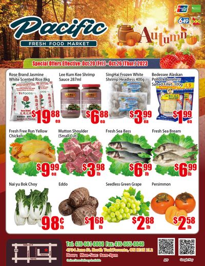 Pacific Fresh Food Market (North York) Flyer October 20 to 26