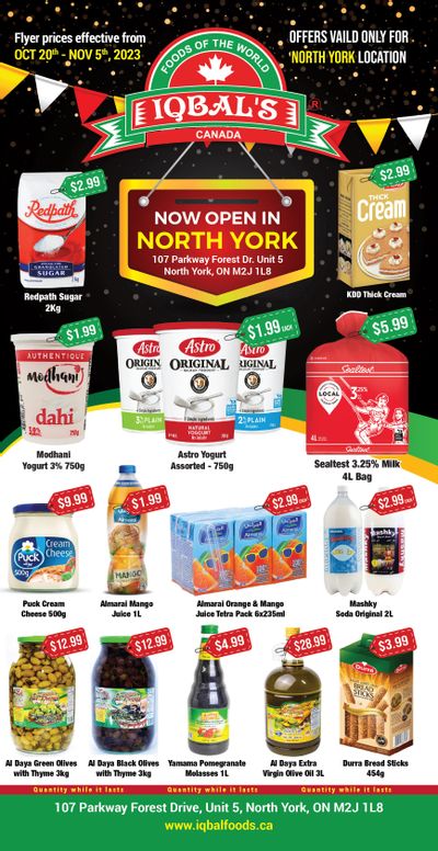 Iqbal Foods (North York) Flyer October 20 to November 5