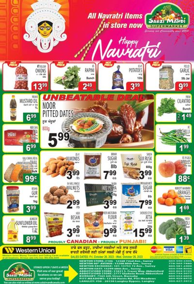 Sabzi Mandi Supermarket Flyer October 20 to 25