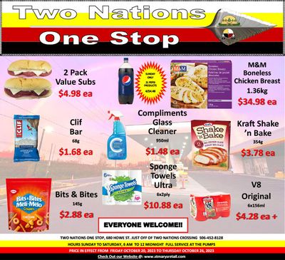 Two Nations One Stop Flyer October 20 to 26