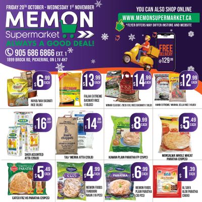 Memon Supermarket Flyer October 20 to November 1