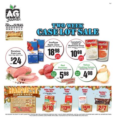 AG Foods Flyer October 22 to November 4