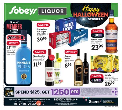 Sobeys (SK) Liquor Flyer October 26 to November 1