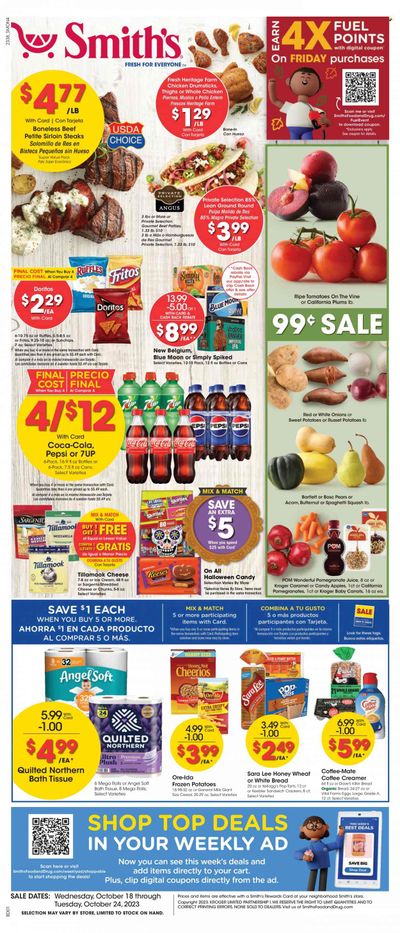 Smith's (AZ, ID, MT, NM, NV, UT, WY) Weekly Ad Flyer Specials October 18 to October 24, 2023