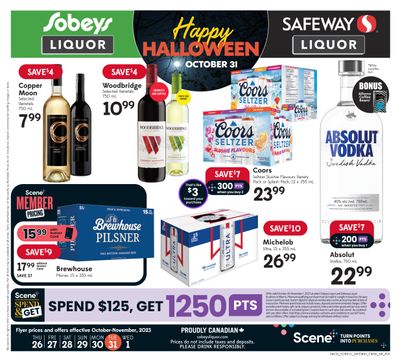 Sobeys/Safeway (AB) Liquor Flyer October 26 to November 1