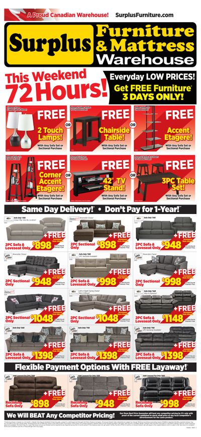 Surplus Furniture & Mattress Warehouse (Oshawa) Flyer May 19 to 25