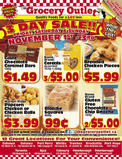 The Grocery Outlet 3-Day Sale Flyer November 1 to 3
