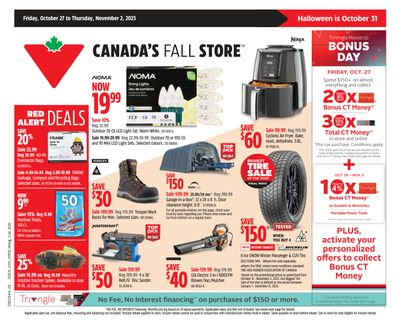 Canadian Tire (Atlantic) Flyer October 27 to November 2
