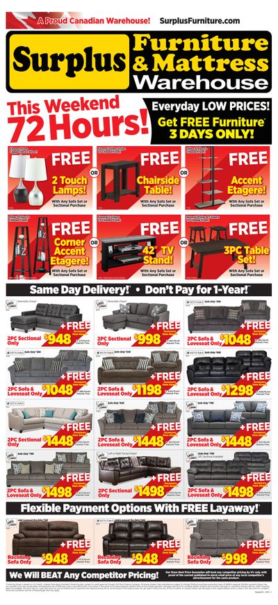 Surplus Furniture & Mattress Warehouse (Corner Brook) Flyer May 19 to 25