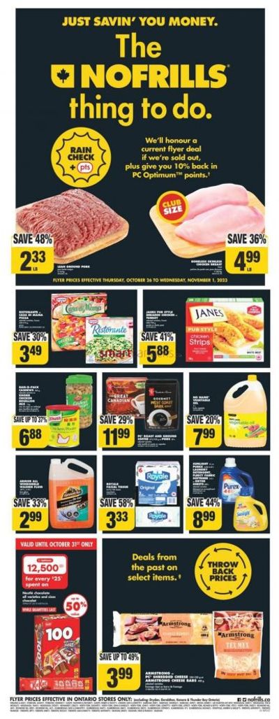 No Frills Ontario PC Optimum Offers and Flyer Deals October 26th – November 1st