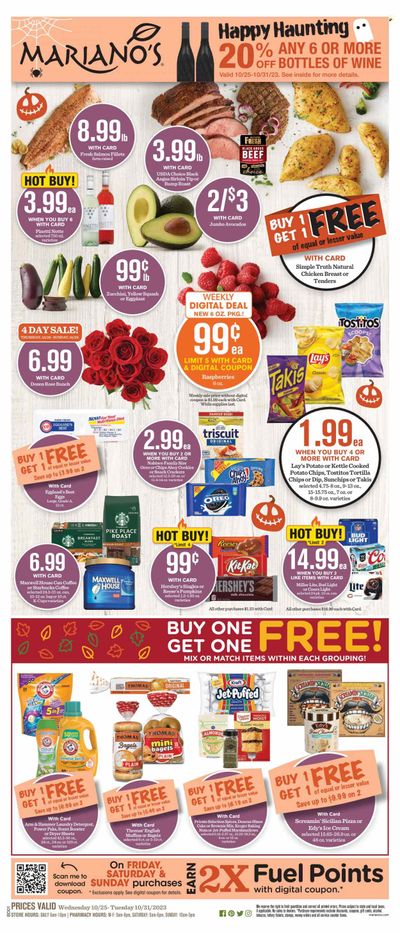 Mariano’s (IL) Weekly Ad Flyer Specials October 25 to October 31, 2023