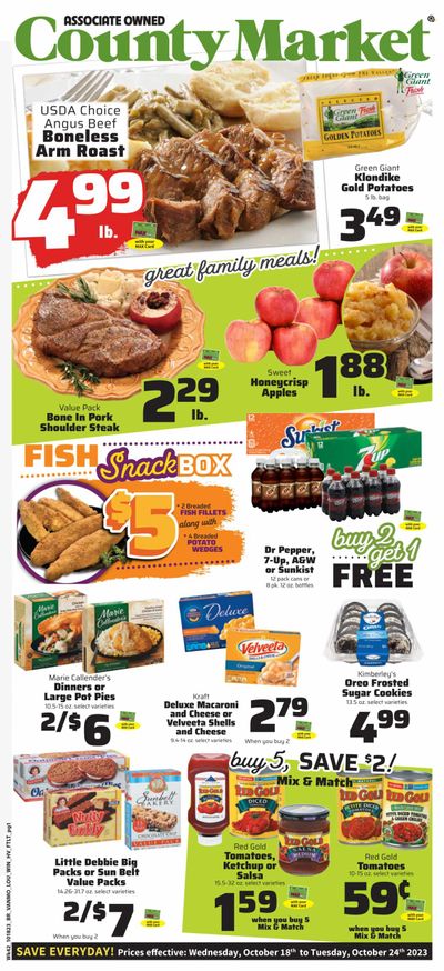 County Market (IL, IN, MO) Weekly Ad Flyer Specials October 18 to October 24, 2023