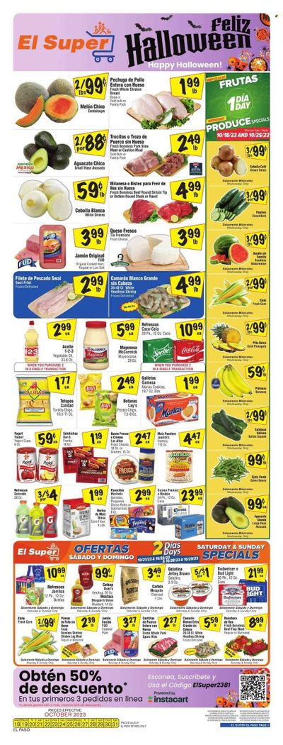 El Super (TX) Weekly Ad Flyer Specials October 18 to October 24, 2023