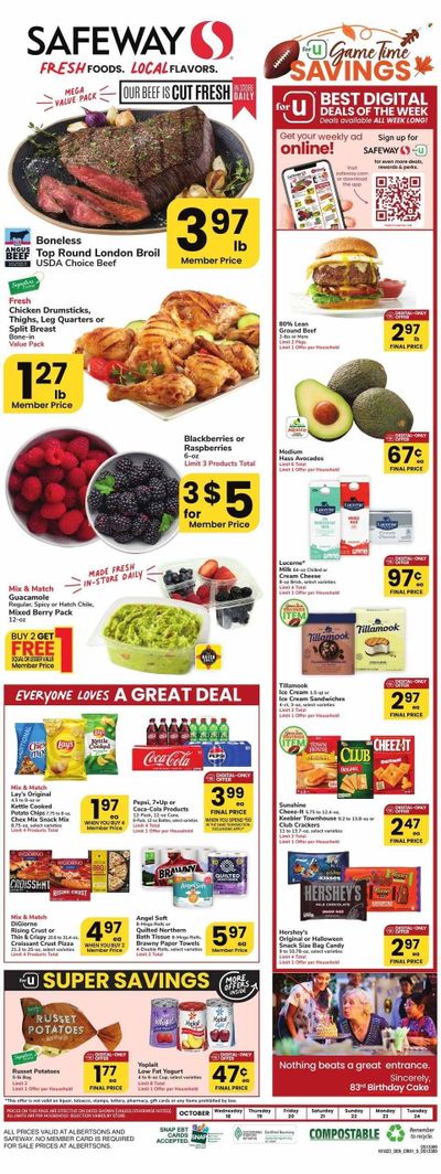 Safeway (CO) Weekly Ad Flyer Specials October 18 to October 24, 2023