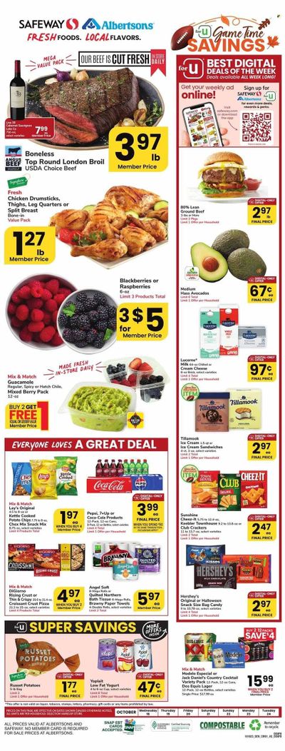 Safeway (CO) Weekly Ad Flyer Specials October 18 to October 24, 2023