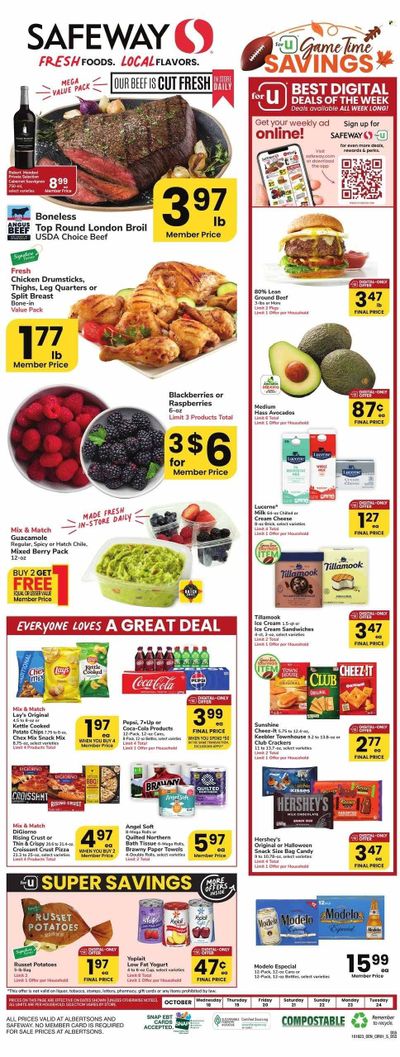 Safeway (SD) Weekly Ad Flyer Specials October 18 to October 24, 2023