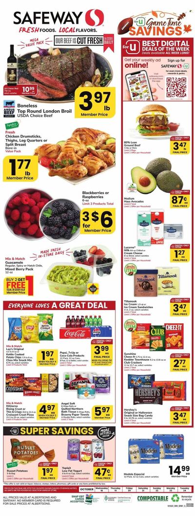 Safeway (WY) Weekly Ad Flyer Specials October 18 to October 24, 2023