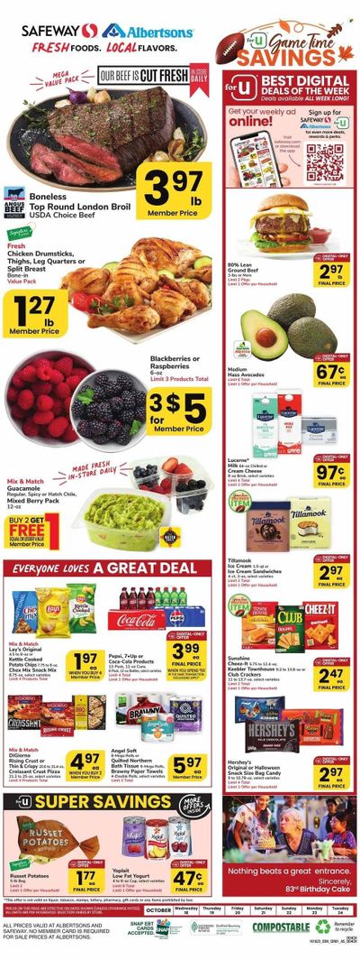 Safeway (WY) Weekly Ad Flyer Specials October 18 to October 24, 2023