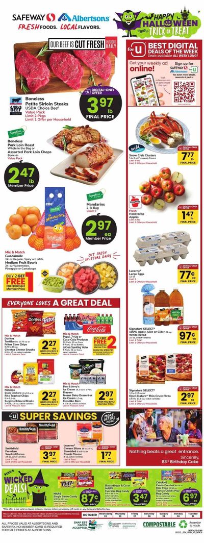 Safeway (CO, WY) Weekly Ad Flyer Specials October 25 to October 31, 2023