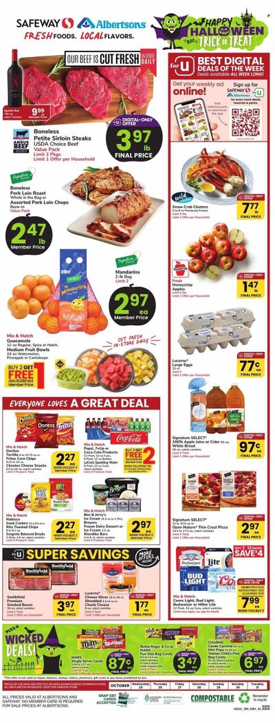 Safeway (CO) Weekly Ad Flyer Specials October 25 to October 31, 2023