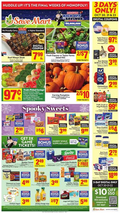 Save Mart (CA, NV) Weekly Ad Flyer Specials October 18 to October 24, 2023