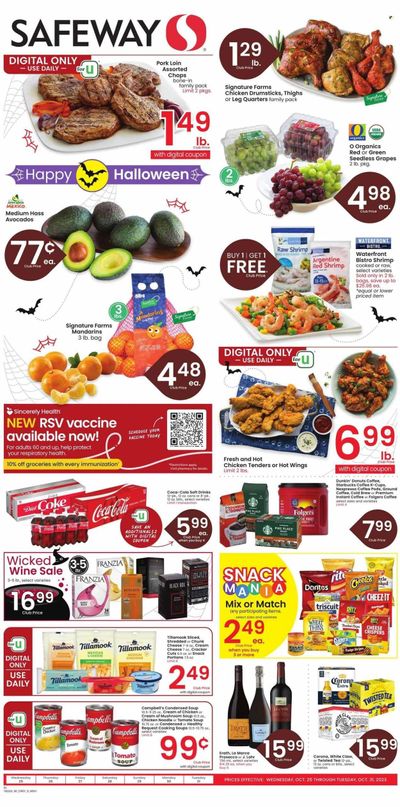 Safeway (MT) Weekly Ad Flyer Specials October 25 to October 31, 2023