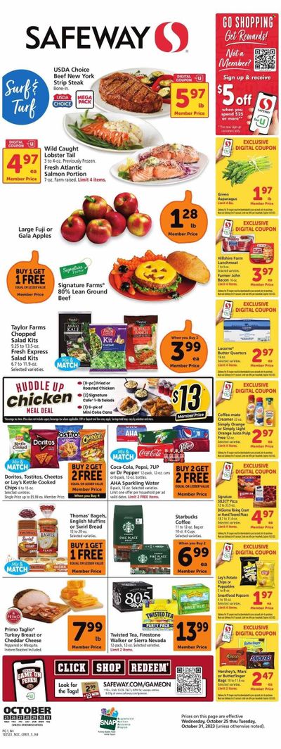 Safeway (NV) Weekly Ad Flyer Specials October 25 to October 31, 2023