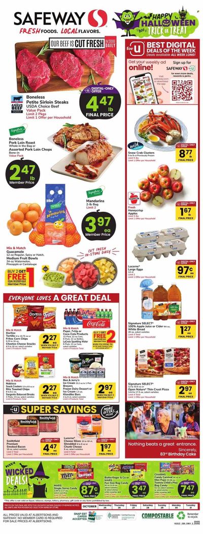 Safeway (WY) Weekly Ad Flyer Specials October 25 to October 31, 2023